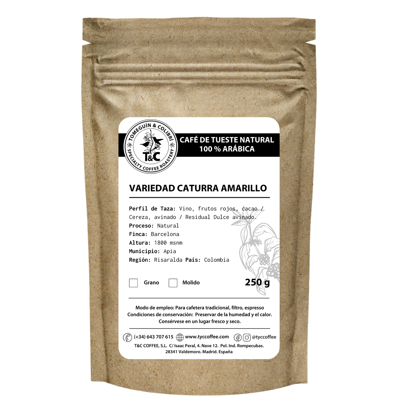 caturra amarillo natural 250 g