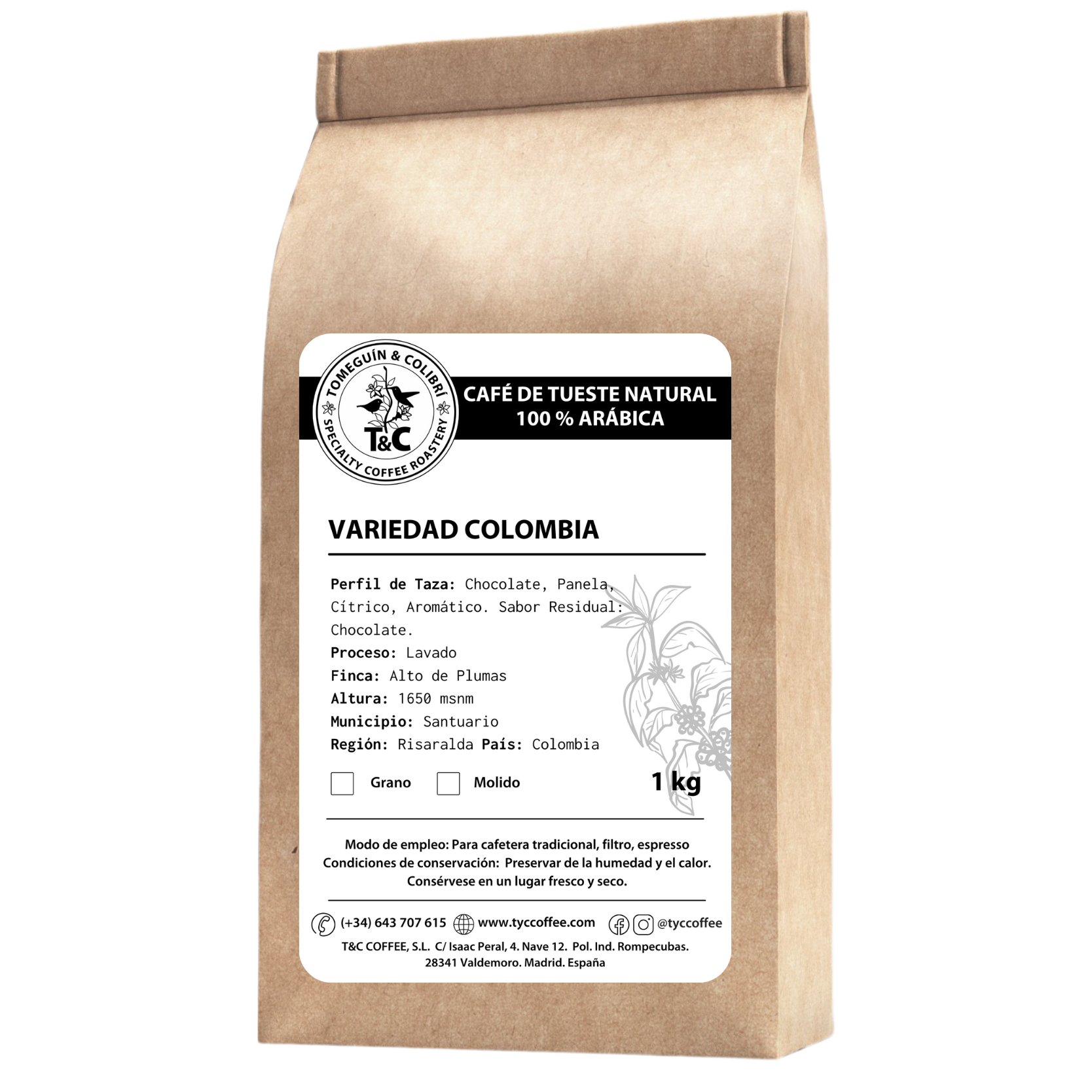 variedad colombia lavado 1 kg